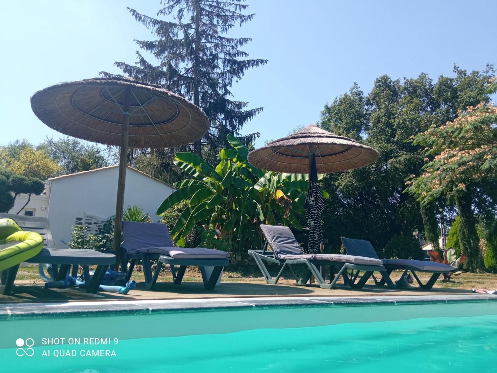 Mas Des Vignes Piscine Chauffee Bed & Breakfast Le Champ-Saint-Pere Eksteriør bilde